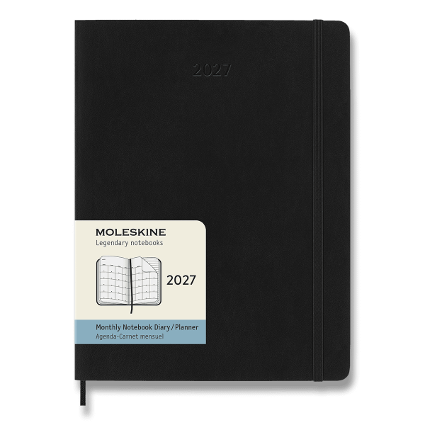 Moleskine Kalender 2027 – Softcover, XL, monatlich, schwarz