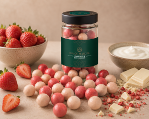 Erdbeeren mit weißer Schokolade - Reklamnepredmety