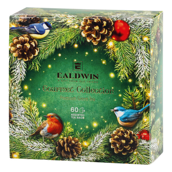 EALDWIN WEIHNACHTEN. Kollektion von 60 Teesorten – aromatisierte Grüntees