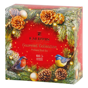EALDWIN XMAS RED. Kollektion von 60 Teesorten – aromatisierte Schwarztees. - Reklamnepredmety