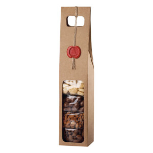 NUTTO TALL. Gift pack of nuts in a wine holder - Reklamnepredmety