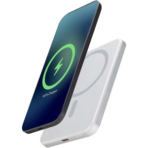 Avis 5000 mAh RCS Tragbares Ladegerät aus recyceltem Aluminium mit Magnetanschluss - Reklamnepredmety