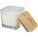 Ambra quadratische Glaskerze mit Bambusdeckel - 12635401 - variant PF 12635401