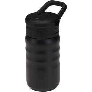 Knox 350 ml RCS Sportflasche aus recyceltem Edelstahl mit doppelwandigem Design und faltbarem Strohhalm - Reklamnepredmety