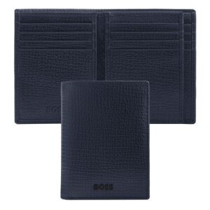 Card holder with flap Grid Navy - Reklamnepredmety