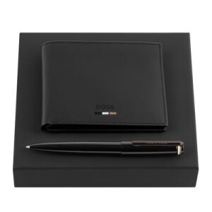 Set HUGO BOSS Black (ballpoint pen & wallet) - Reklamnepredmety