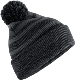 Strickmütze mit Pompon "Team Stripe" B 476 - Reklamnepredmety