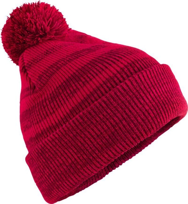 Strickmütze mit Pompon "Team Stripe" B 476