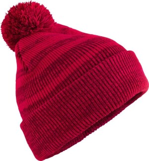 Strickmütze mit Pompon "Team Stripe" B 476 - Reklamnepredmety