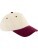 Contrast Peak Corduroy Cap - cb690-natural-burgundy - variant 