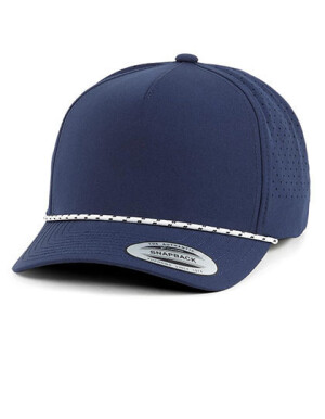 YP Classics 5-Panel Snapback Cap with Perforations and Braided Rope - Reklamnepredmety