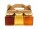 Geschenkset – HONEY TRIO in Kartonverpackung mit Waben- und Bienenmotiv - 80826 - variant 