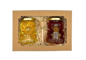 Geschenkset mit 2 Honigbechern à 250 g - Reklamnepredmety