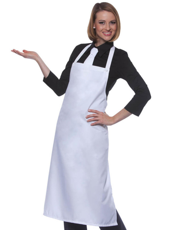 Latzschürze mit Druckknöpfen