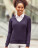 Ladies` V-Neck Knitted Pullover - 219-00-201 - variant Fr 219002017