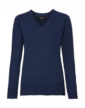 Ladies` V-Neck Knitted Pullover - Reklamnepredmety