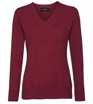 Ladies` V-Neck Knitted Pullover - Reklamnepredmety