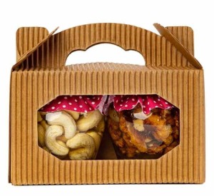 Sada orieškov v mede v kartóniku - Reklamnepredmety