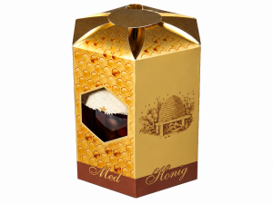 Honig in einer goldenen Schachtel - Reklamnepredmety