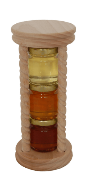 Set mit 3 Honigen in einem Ständer - Reklamnepredmety