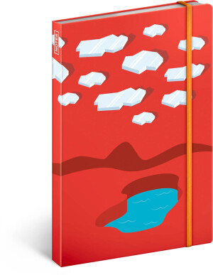 NOTIQUE Notes Ice Surfers, linajkovaný, 13 x 21 cm - Reklamnepredmety