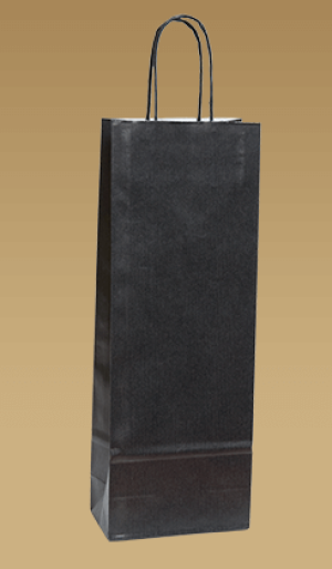 Umweltfreundliche Papiertüten für Wein mit einem verdrehten Ohr - Reklamnepredmety