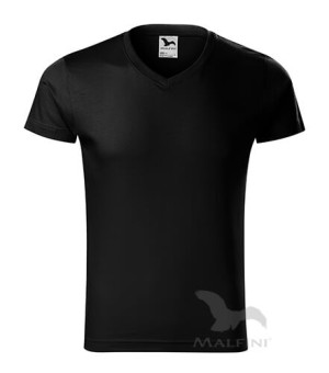 Slim Fit Herren T-Shirt mit V-Ausschnitt - Reklamnepredmety