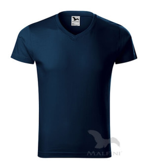 Slim Fit Herren T-Shirt mit V-Ausschnitt - Reklamnepredmety