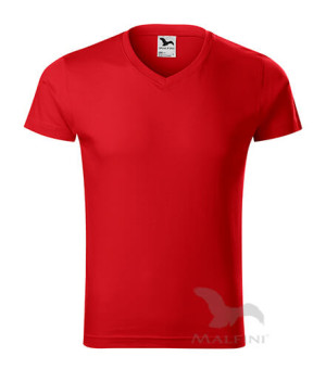 Slim Fit Herren T-Shirt mit V-Ausschnitt - Reklamnepredmety