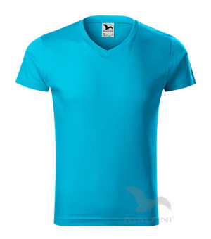 Slim Fit Herren T-Shirt mit V-Ausschnitt - Reklamnepredmety