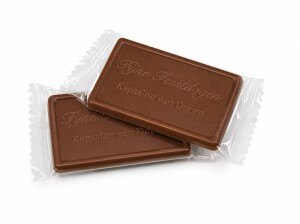 Werbeschokolade 20 g mit Logo aus Schokolade - Reklamnepredmety