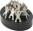 Schwarzer, ovaler Briefbeschwerer mit Magnet, Silber - b3201000pk2_a - variant Gi B3201000PK2