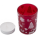 Glass candle holder with Christmas decorations, Red - 5039-08 - variant Gi 5039-08