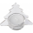 Glass Christmas tree shaped candle holder with white candle, - 4896-21 - variant Gi 4896-21