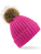 CB412 Fur Pom Pom Chunky Beanie - CB412_Fuchsia - variant Ls 1000038173