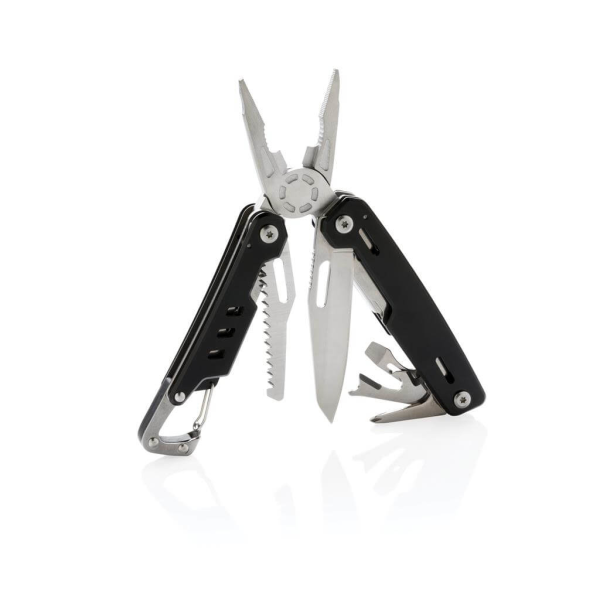 Solid Multitool mit Karabiner, blau