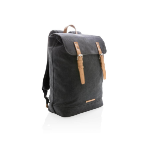 Canvas Laptop-Rucksack, PVC frei, blau - Reklamnepredmety