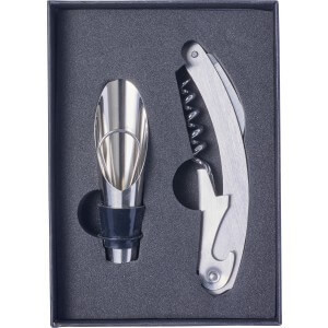 2-piece wine set, Black - Reklamnepredmety