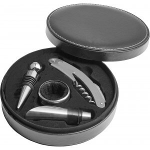 4-piece wine set, Black - Reklamnepredmety