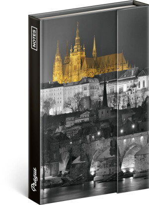 NOTIQUE Notes Praha – Jakub Kasl, linajkovaný, 11 x 16 cm - Reklamnepredmety