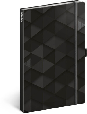 NOTIQUE Notes Čierny, linajkovaný, 13 x 21 cm - Reklamnepredmety