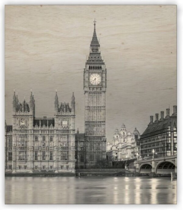 Holzbild von Big Ben