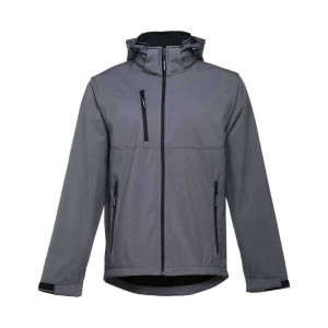 ZAGREB. Herren SoftShell, mit abnehmbarer Kapuze - Reklamnepredmety