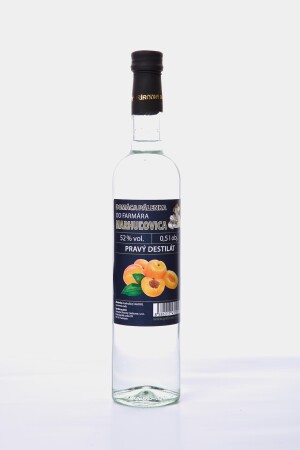 Hausgemachter Schnaps von FARMÁR - Aprikosenschnaps 52 %, 500 ml - Reklamnepredmety