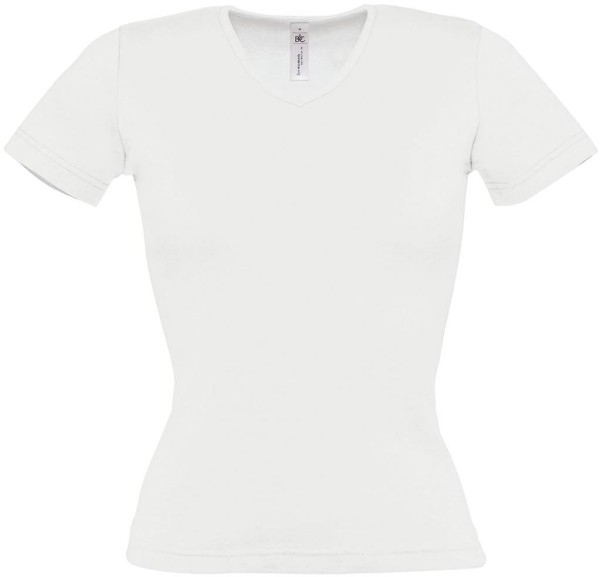 B&C | Damen Ripp T-Shirt V-Neck