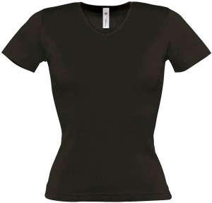 B&C | Damen Ripp T-Shirt V-Neck - Reklamnepredmety