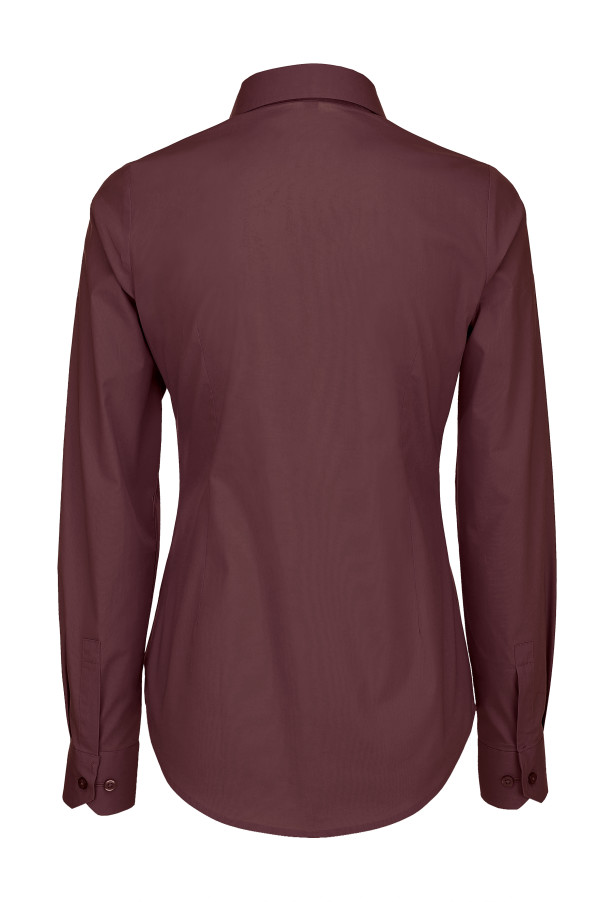 Popeline Stretch Bluse langarm