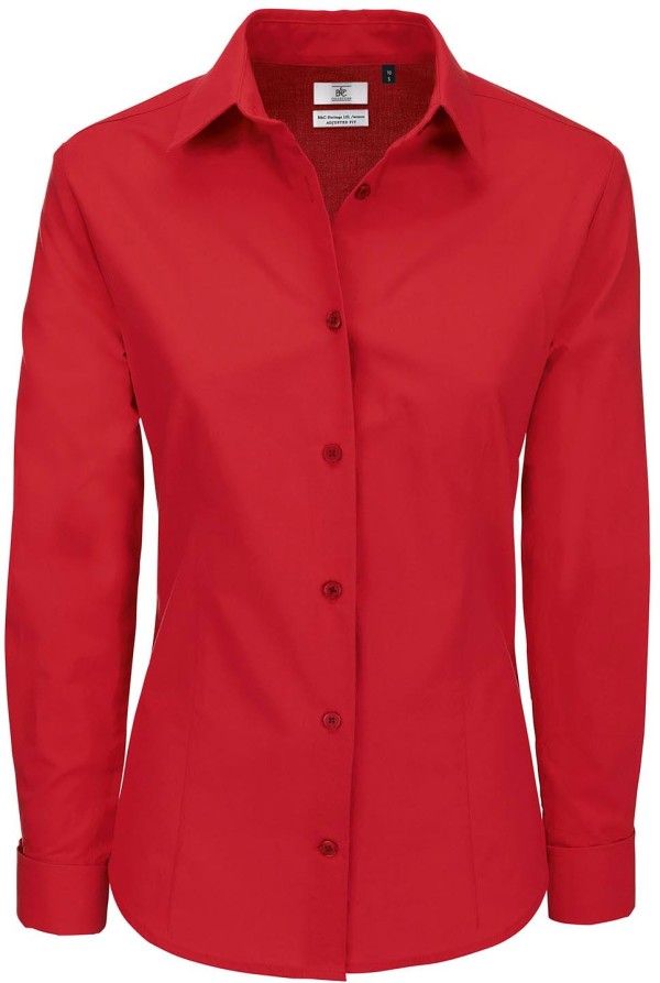 Popeline Bluse langarm