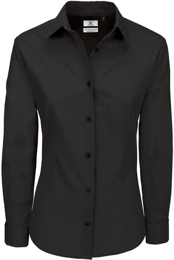 Popeline Bluse langarm