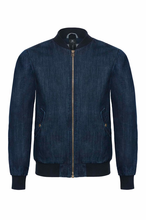 Herren Denim Bomber Jacke